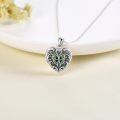 wholesale 925 Sterling Silver Butterfly Heart Photo Frame Pendant Necklace for Women-0-3