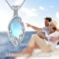 wholesale 925 Sterling Silver Blue Moonstone Filigree Pendant Necklace-0-2