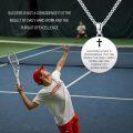 wholesale  925 Sterling Silver Tennis Player Protect This Athlete Pendant Necklace-0-1