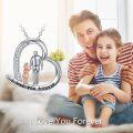 wholesale 925 Sterling Silver Heart Pendant Mother Daughter Necklace I love you forever Gifts for Mom Grandmother-0-1