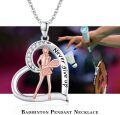 wholesale 925 Sterling Silver Tennis Player Pendant Necklace Never give up Sporty s for Women-0-4