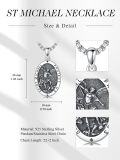 wholesale  925 Sterling Silver St Michael's Medal Pendant Necklaces for Men & Women-0-1