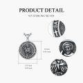 wholesale 925 Sterling Silver 925 Saint Francis Protect Us Medal Pendant Necklace for Men-0-4