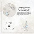 wholesale 925 Sterling Silver Blue Moonstone Swan Drop Earrings-0-2