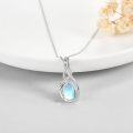wholesale 925 Sterling Silver Blue Moonstone Pear Shape Infinity Teardrop Pendant Necklace-0-2