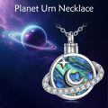 wholesale 925 Sterling Silver Moon & Star Urn Pendant Keepsake Memorial Jewelry with Funnel and Fill Kit-0-1