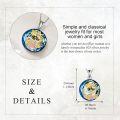wholesale 925 Sterling Silver Blue Crystal Bumblebee Rose Pendant Necklace for Women-0-3
