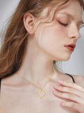 TOUPOP 14K Gold Moissanite Heart Pendant Necklace for Women-0-1