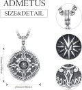 wholesale 925 Sterling Silver Compass Letter Pendant Necklace  with 24+2 Rolo Chain-0-1