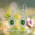 wholesale Sterling Silver Genuine Simulated Birthstone Teardrop Leverback Earrings-0-38