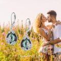 wholesale 925 Sterling Silver Abalone Shell Filigree Teardrop Dangle Leverback Earrings-0-2