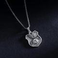 wholesale 925 Sterling Silver Globe Dragon Shield Pendant Necklaces for Men Women s-0-3