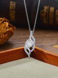 wholesale 14K Gold Cubic Zirconia Infinity Pendant Necklace for Women-0-4