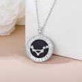 wholesale 925 Sterling Silver Round Zodiac Signs Constellation Pendant Necklaces with Cubic Zirconia Stones for Women and Girls (Taurus)-0-2