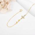 wholesale 14K Gold Cross Faith Chain Bracelet - Elegant  for Her-0-1