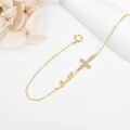wholesale 14K Gold Cross Faith Chain Bracelet - Elegant  for Her-0-1