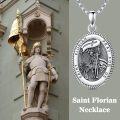 wholesale Sterling Silver Saint Medal Oval Necklace for Men Women Religious Jewelry-0-29