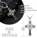 wholesale 925 Sterling Silver Celtic Cross Pendant with Black Onyx Gemstone - Mens Womens Christian Religious s-0-5