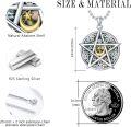 wholesale 925 Sterling Silver Celtic Knot Triple Moon Goddess Star Pendant Necklace-0-4