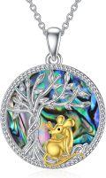 wholesale TOUPOP Tree Of Life Animal Necklace 925 Sterling Silver Crystal/abalone Shell Animal Pendant Jewelry Birthday Mothers Day Gifts For Women Mom Wife Her -0-0