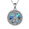 wholesale 925 Sterling Silver Labradorite Celtic Knot Peace Sign Yin Yang Pendant Necklace for Women and Men-0-0