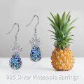 wholesale 925 Sterling Silver Abalone Shell Pineapple Drop Earrings Yoga Jewelry-0-5