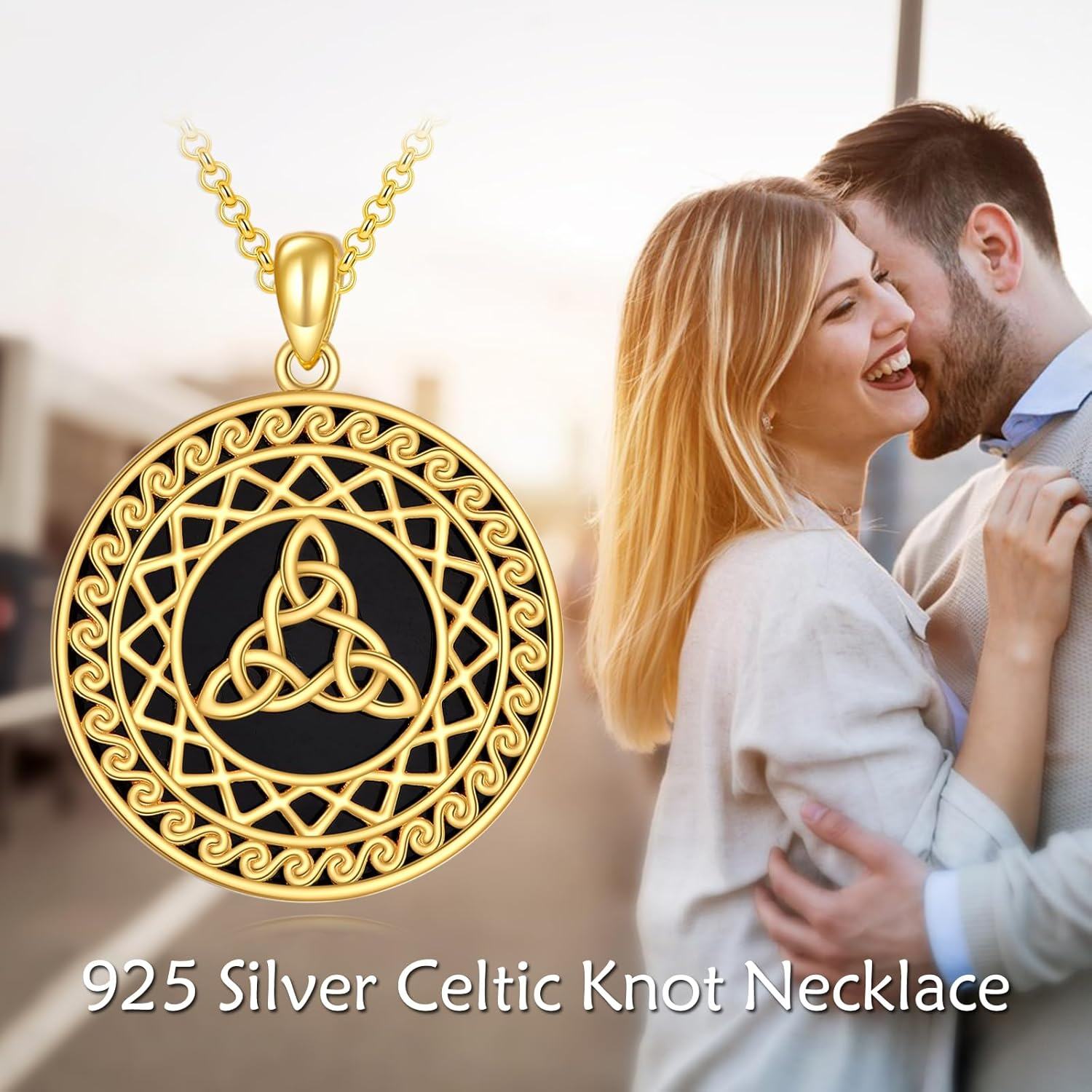 Sterling Silver Celtic Knot Airplane Necklace for Women Jewelry Gift-0-3