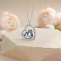 TOUPOP Sterling Silver Heart Animal Necklace Dog Horse Owl Gift For Women-0-4
