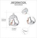 wholesale 925 Sterling Silver Giraffe Heart Pendant Necklace - Mommy and Baby Animal s for Women Lovers Mothers Day Presents-0-3