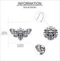 wholesale 925 Sterling Silver Dangle Butterfly Skull Drop Earrings Gothic Jewelry for Women Girls Gift Idea-0-4