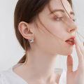 wholesale 925 Sterling Silver Cute Axolotl Enamel Hoop Earrings White Gold Plated-0-1