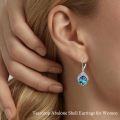 wholesale Sterling Silver Gemstone Celtic Knot Teardrop Leverback Earrings-0-23