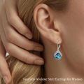 wholesale 925 Sterling Silver Opal Celtic Knot Teardrop Leverback Earrings-0-23