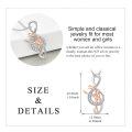 wholesale 925 Sterling Silver Ballet Dancer Musical Note Pendant Necklace With Rose Gold Accents And Crystal Details-0-4
