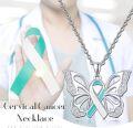 wholesale Sterling Silver Butterfly Pendant Necklace PTSD Awareness Inspirational Jewelry Gift for Women-0-10
