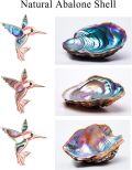 wholesale 925 Sterling Silver with Abalone Shell Inlay Hummingbird Drop Earrings for Women-0-8