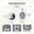 wholesale 925 Sterling Silver Our Lady of Guadalupe Medal Protection Pendant Necklace for Men & Women-0-3