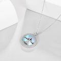 wholesale 925 Sterling Silver Polar Bear Mother Cub Mountain Pendant Necklace Platinum Plated-0-2