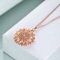wholesale Sterling Silver Sunflower Locket Necklace for Women Daughter Wife Sister Mom Gift-0-3