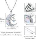 wholesale 925 Sterling Silver White Fire Opal Crescent Moon & Star Celtic Tree of Life Pendant Necklace for Women Sisters -0-5