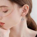 wholesale 925 Sterling Silver Celtic Triquetra Crescent Moon Moonstone Drop Earrings-0-1