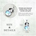 wholesale 925 Sterling Silver Cute Cow Pendant With Moonstone Accents-0-2