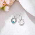 wholesale 925 Sterling Silver Horseshoe Turquoise Western Drop Earrings for Women-0-2