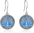 wholesale Sterling Silver Tree of Life Dangle Earrings for Women Girls Jewelry Gifts-0-4