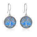 wholesale 925 Sterling Silver Tree Of Life Earrings Wholesale With Rainbow Abalone Shell-0-0
