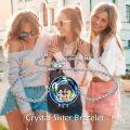 wholesale S925 Sterling Silver Blue Crystal Sisters Bracelet, Adjustable 6.5-8.5 Friendship Gift for Women-0-3