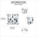 wholesale 925 Sterling Silver Princess Cut Cubic Zirconia Square Stud Earrings-0-4
