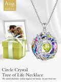 wholesale White Gold Yellow Gold Plated Sterling Silver Austrian Crystal Celtic Tree of Life Necklace-0-197
