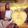 wholesale Heart-Shaped Jesus Pendant 925 Sterling Silver Chain Catholic  for Women Men-0-5