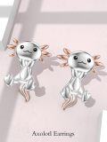 wholesale 925 Sterling Silver Hippo Frog Cow Axolotl Elephant Stud Earrings For Women Hypoallergenic Animal Jacket Earrings Cute 3d Earring Mothers Day Gifts For Mom Jewerly Gifts For Women Daugther Birthday Anniversary Graduation -0-1